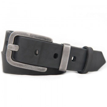 Černý pánský kožený pásek (GP168)