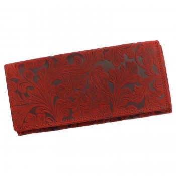 Červená dámská kožená peněženka (GDPN304)