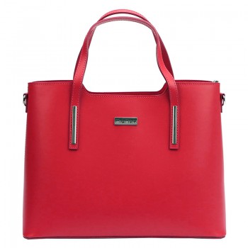 Dámská červená kožená kabelka (GK83)