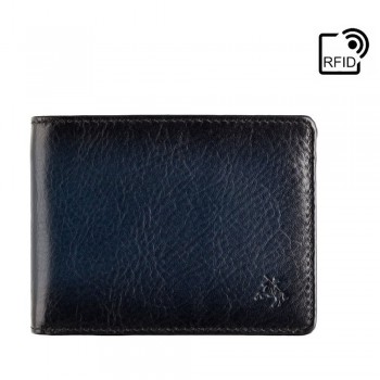 Značková modrá tenká pánská kožená peněženka - Visconti (GPPN354)