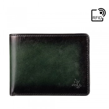 Značková zelená tenká pánská kožená peněženka - Visconti (GPPN355)
