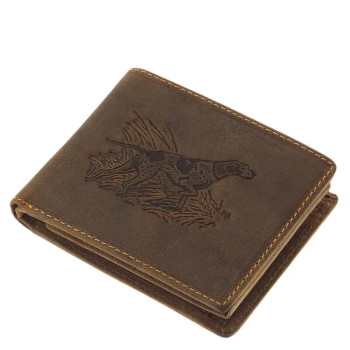 Pánská kožená lovecká peněženka se psem (GPPN390)