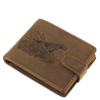 Pánská kožená lovecká peněženka s přezkou (GPPN392)