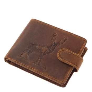 Pánská kožená lovecká peněženka s jelenem (GPPN393)