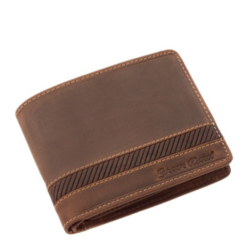 Pánská hnědá kožená peněženka (GPPN415)