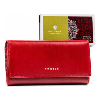 Značková červená dámská kožená peněženka (GDPN360)