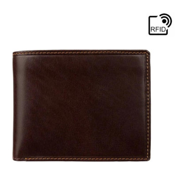 Značková hnědá pánská kožená peněženka - Visconti (GPPN435)