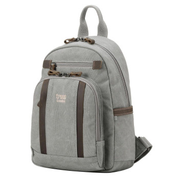 Značkový malý městský batoh šedý (GTB805)