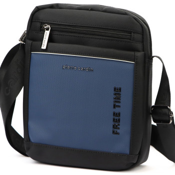 Značková pánská taška přes rameno Pierre Cardin modro černá (TP120513)