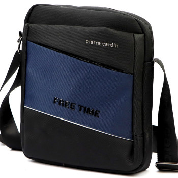 Značková pánská taška přes rameno Pierre Cardin modro černá (TP117112)