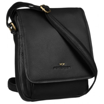 Černá pánská kožená taška přes rameno (GT244)