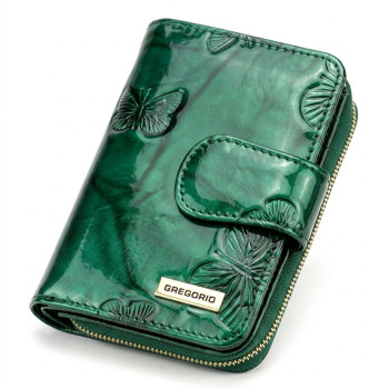 Menší dámská kožená peněženka zelená (GDPN429)