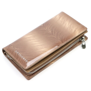 Značková hnědá dámská kožená peněženka (GDPN431)