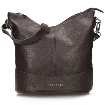 Italská kožená crossbody kabelka Rita - hnědá GK128