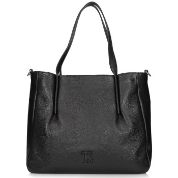 Kožená shopper kabelka černá - Vera Toscanio GK109